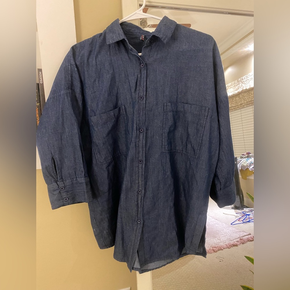 Dark Denim Button Up